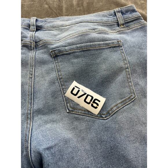 Lane Bryant‎ Straight Jeans Plus Size 20p Blue Stretch Distressed - Picture 8 of 8